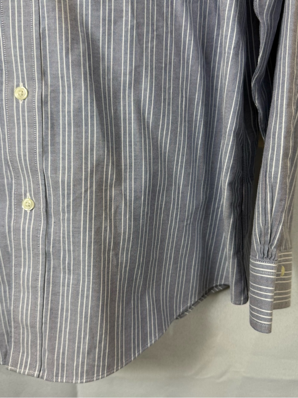 Brooks Brothers 1818 Regent Non-Iron Stripe Shirt XL Blue Supima Cotton - Picture 6 of 7